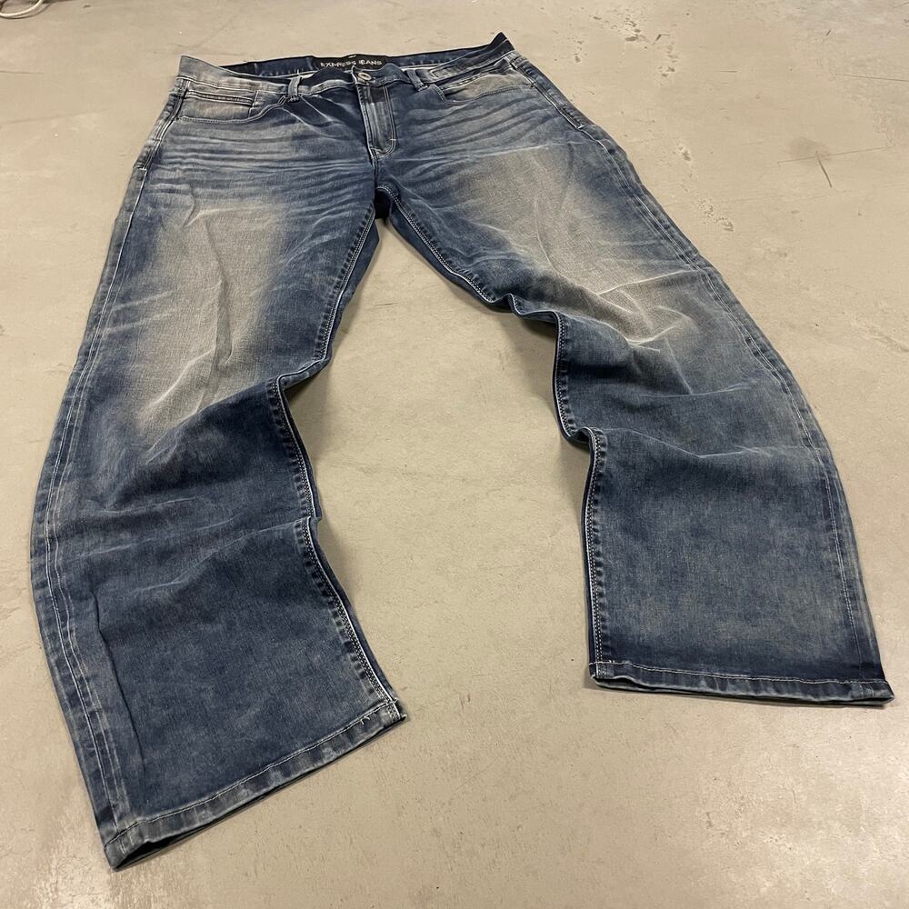 Y2K faded express baggy jeans 34x32
